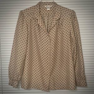 Vintage 80’s Ruggeri Secretary Blouse, Sz 42